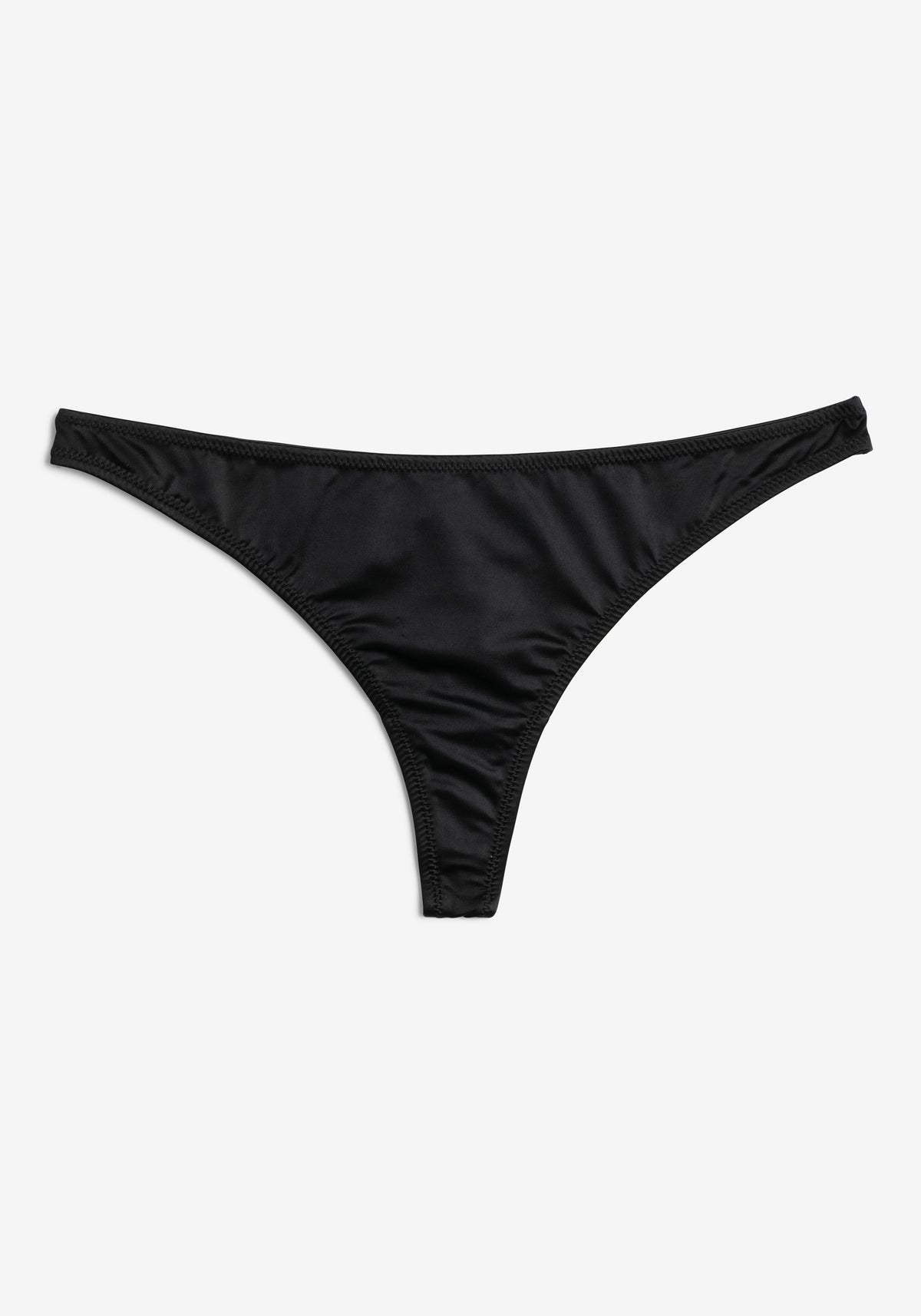 model is wearing an S panty-black shade thong