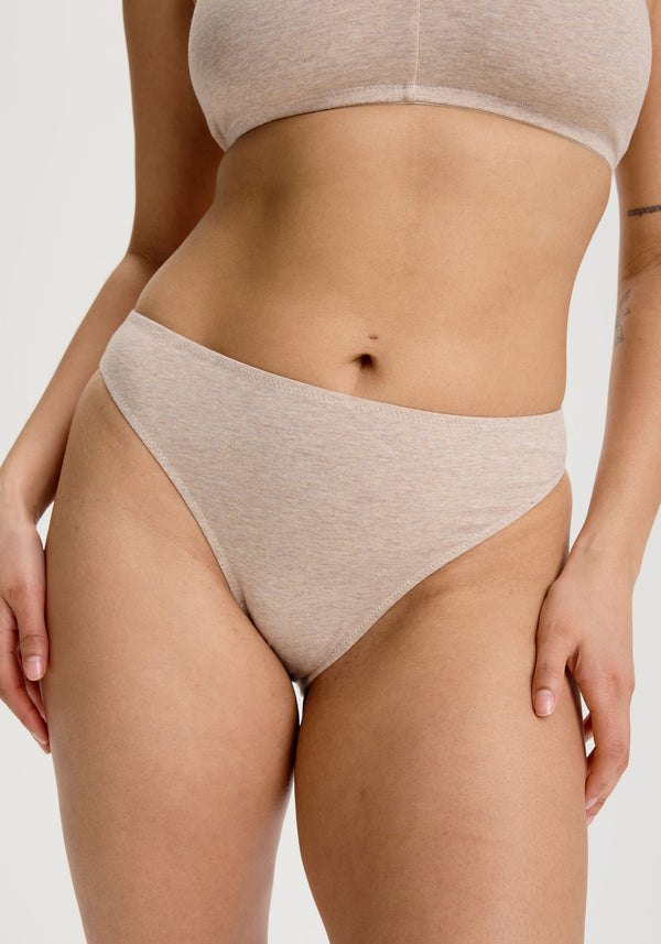 model is wearing an M panty - nude the cotton high leg bikini