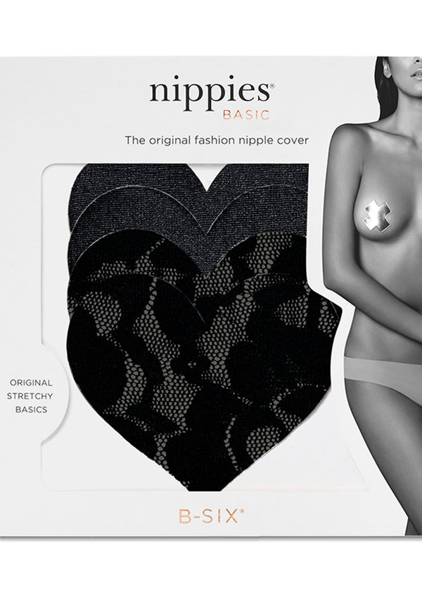 - black nippies heart nipple covers