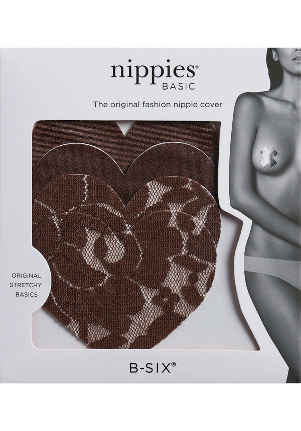 - brown nippies heart nipple covers