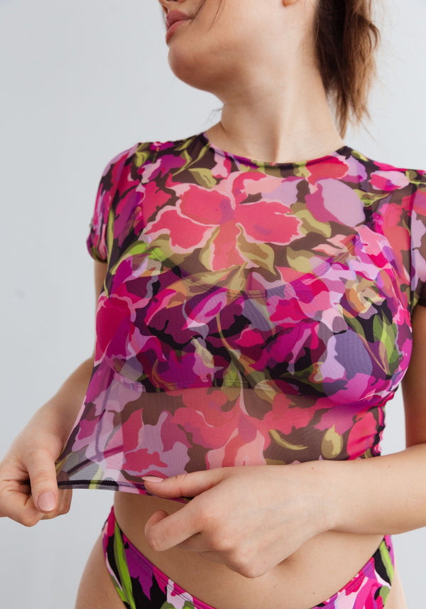 model is wearing an M top-multi gaia crop top