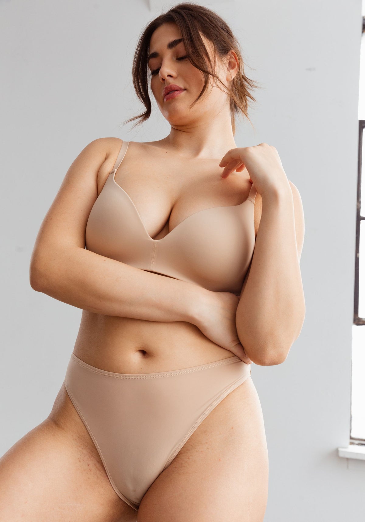 model is wearing an M panty-nude the micro high leg bikini