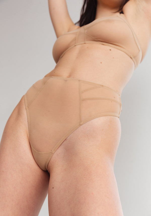 blush lingerie Tanga Taille Haute Hypnose Pour Femmes Dune