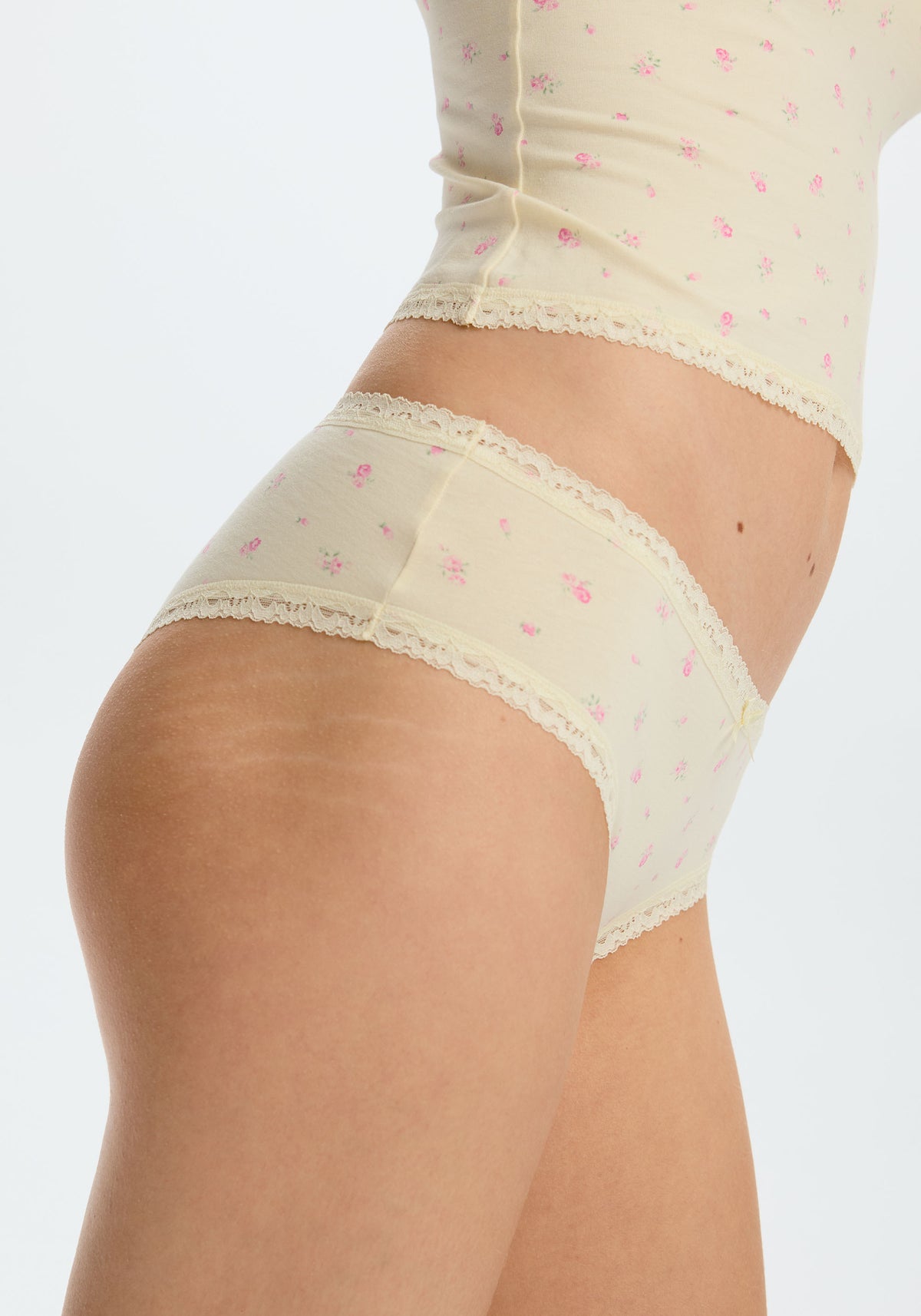  - multi,yellow the cotton lace trim hipster