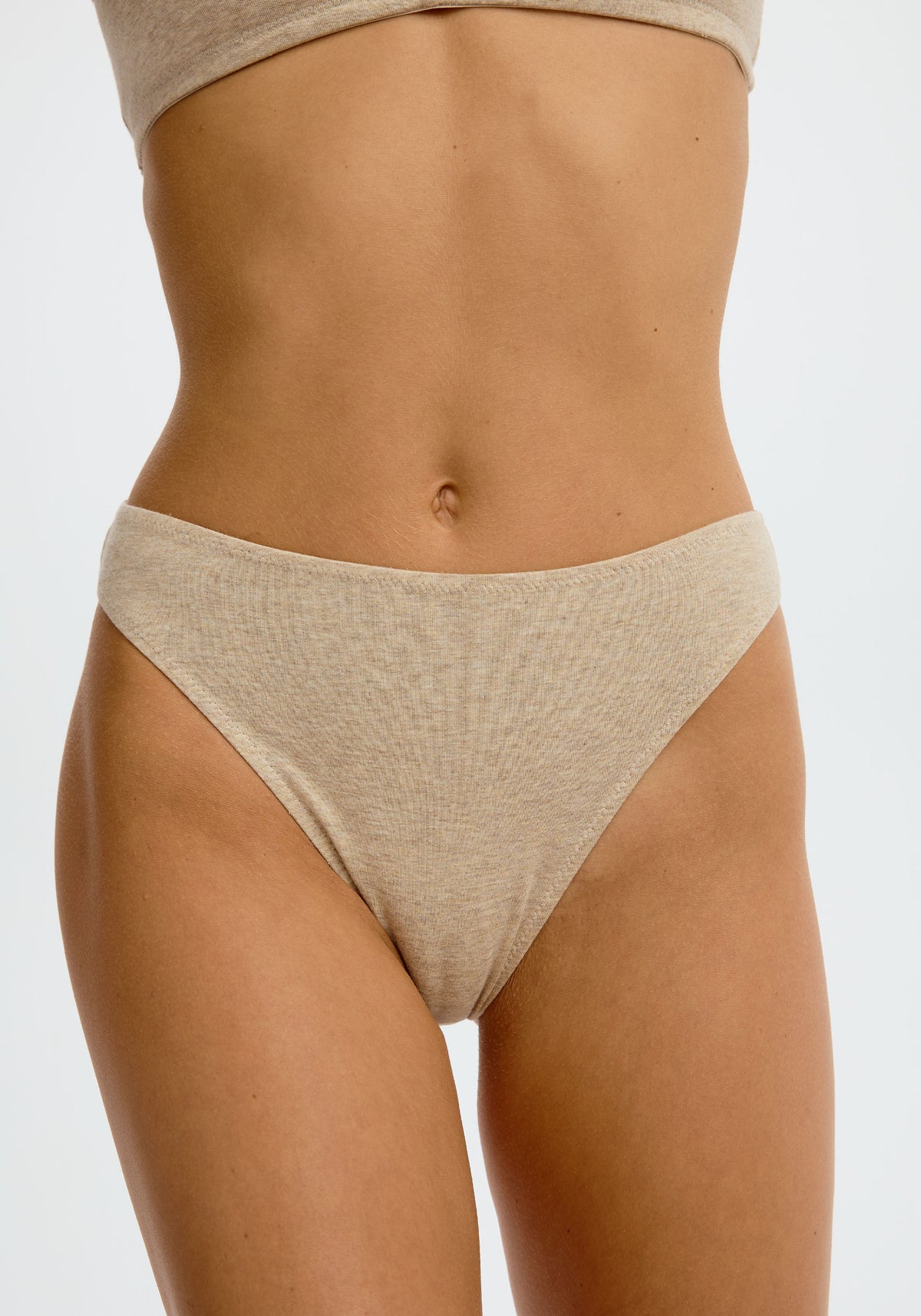 model is wearing an XS panty - nude the cotton high leg bikini