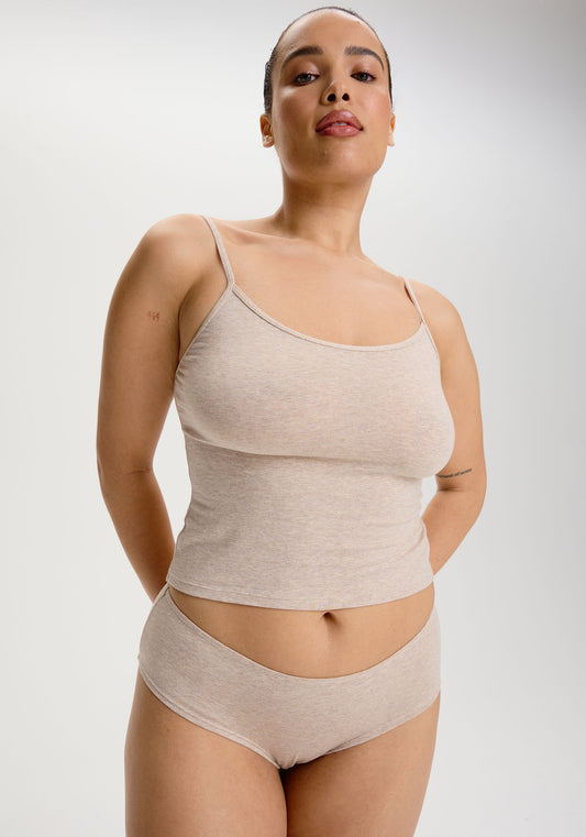 model is wearing an M cami - nude the cotton cami