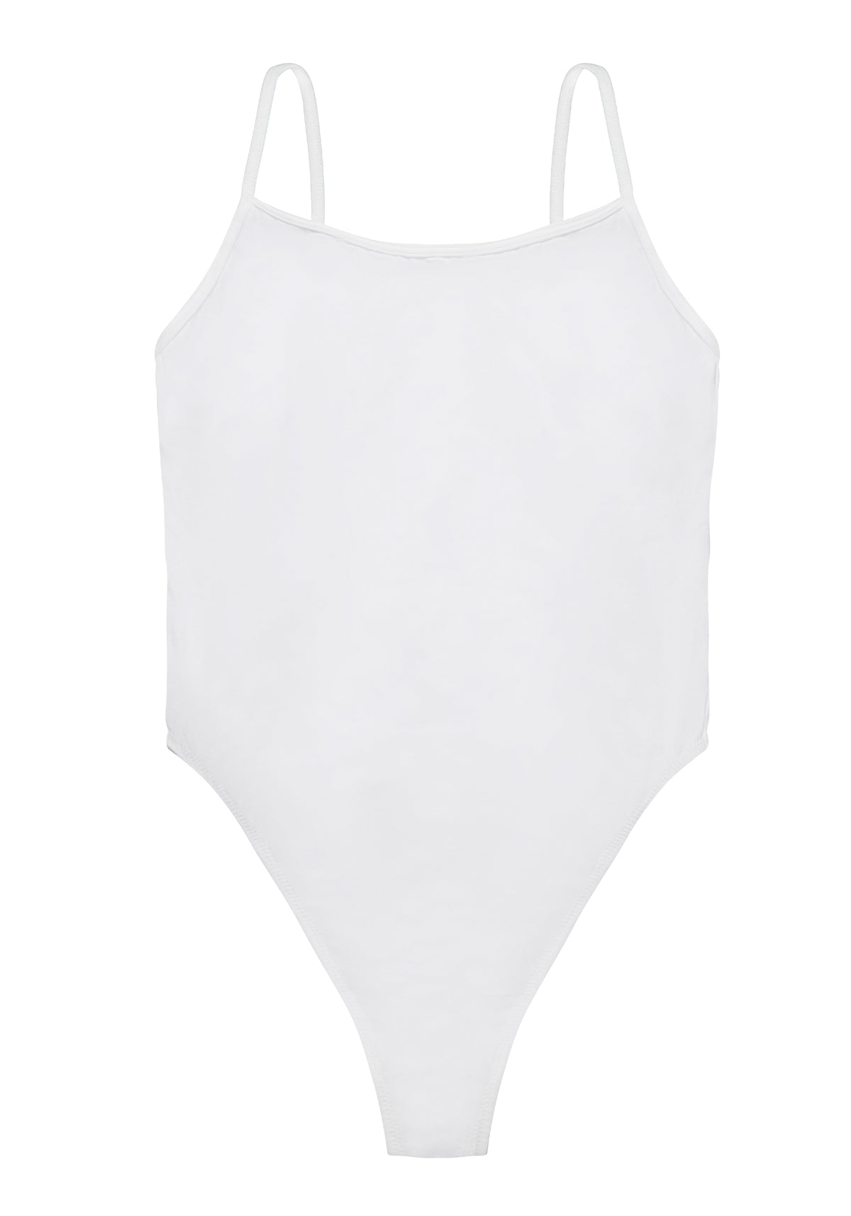 model is wearing an L bodysuit-white the cotton bodysuit