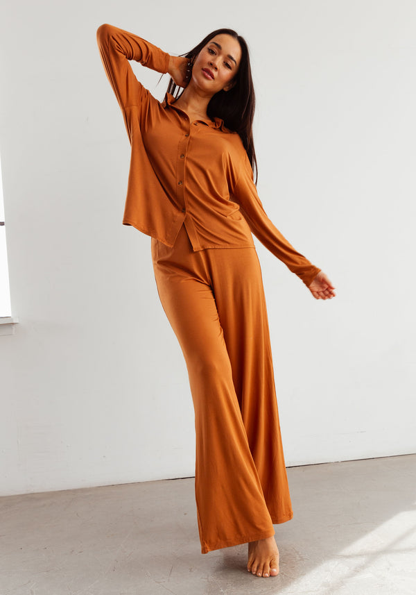 blush lingerie Ensemble Pyjama Long En Modal Unplug Pour Femmes Whisky