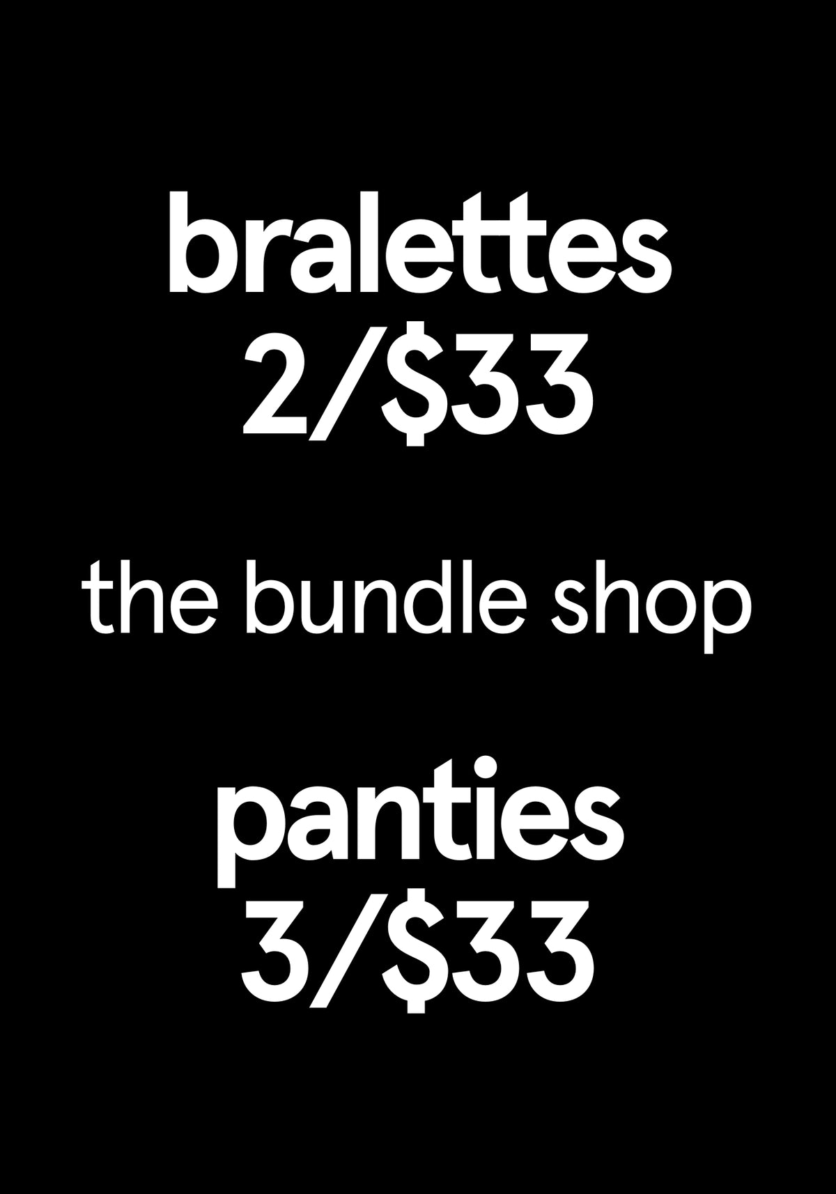 promo block static - the bundle shop