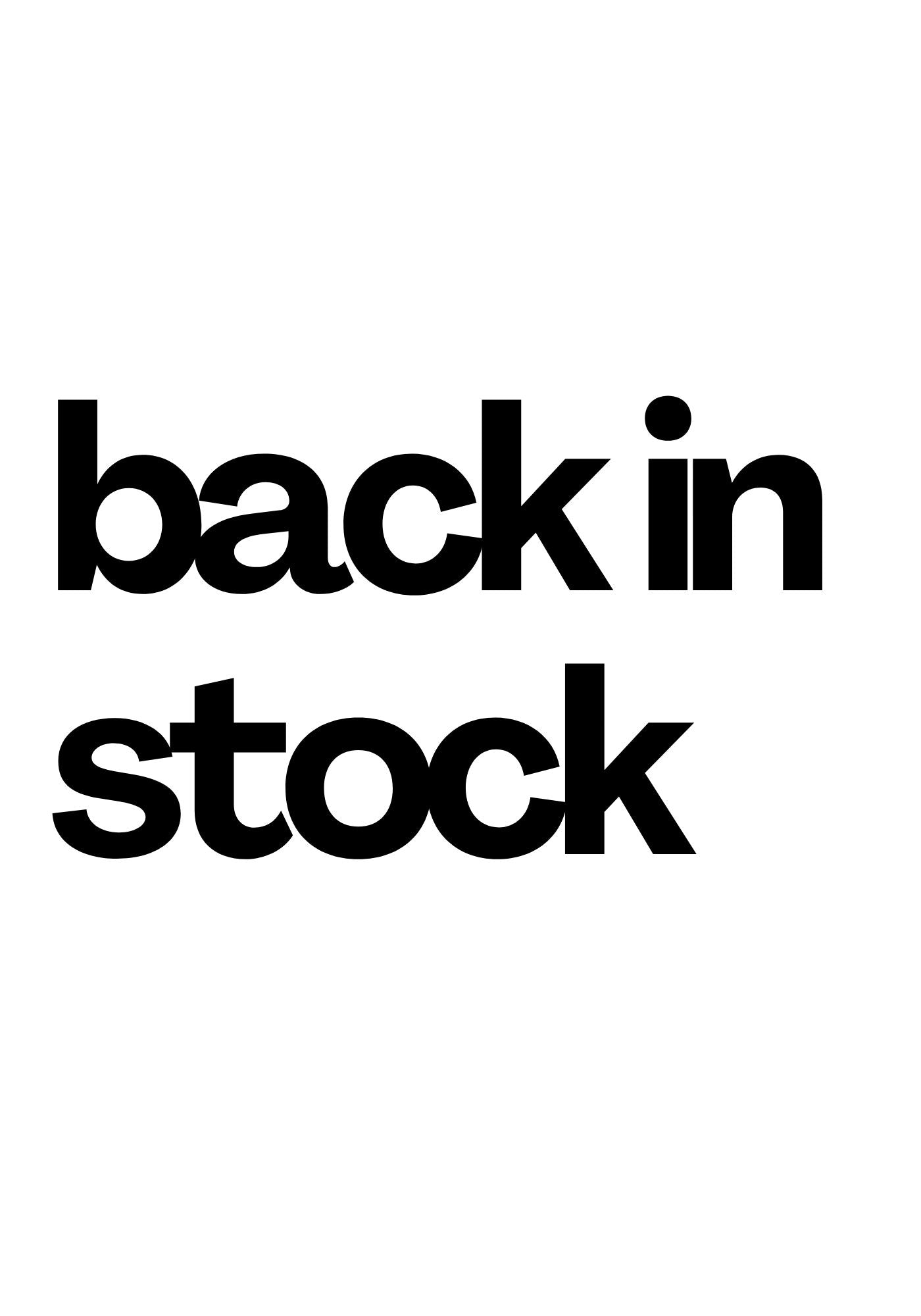 back in stock