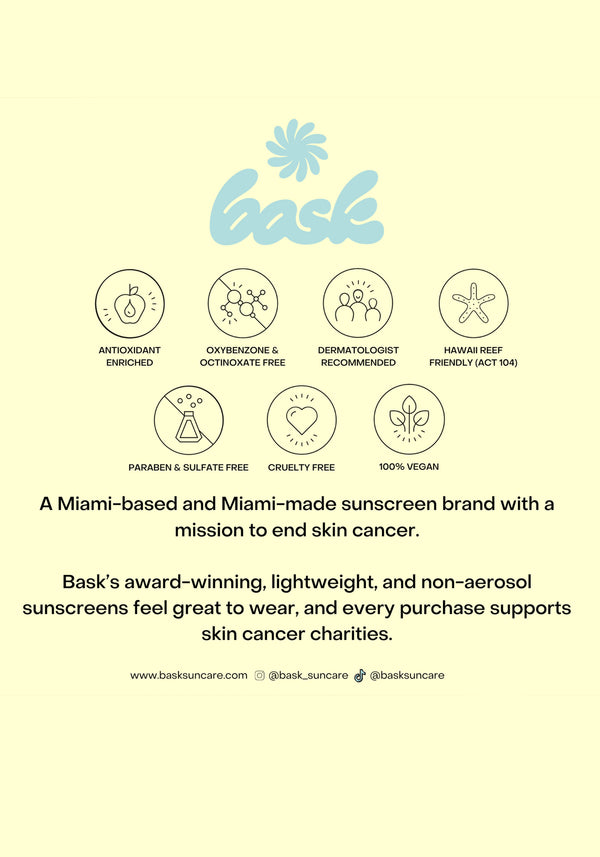 apply sunscreen along the body or face 15 minutes before sun exposure. reapply after 80 minutes of heavy sweating and swimming. remember to continuously apply at least every two hours when under the sun. -  bask suncare sheer moisturizing spf lotion