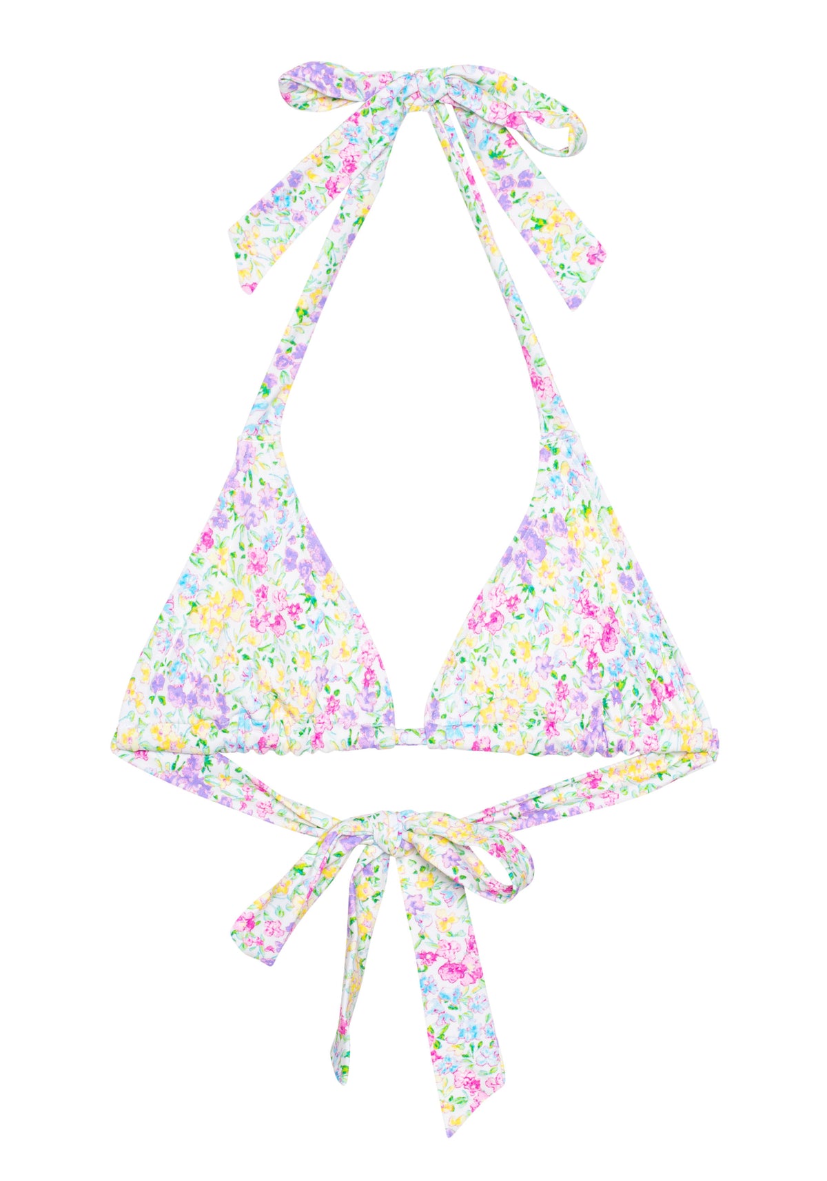 model is wearing an XL bikini top-multi breeze triangle bikini top