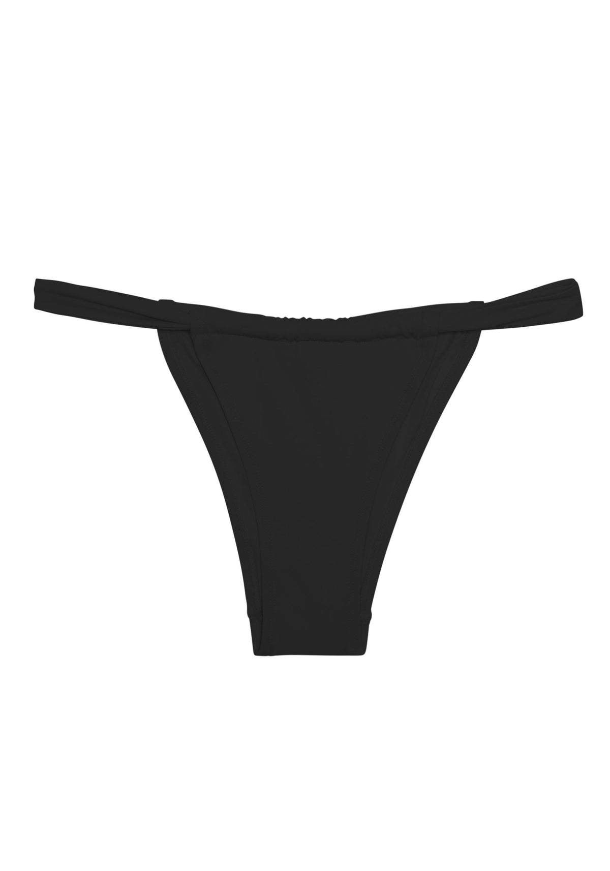 model is wearing an S bikini bottom - black breeze cheeky bikini bottom