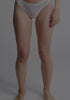 model is wearing an S bralette - multi,white the micro lace trim bralette