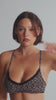 model is wearing an S panty - black,multi the micro lace trim hipster