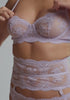 model is wearing an XS panty - purple violine bikini
