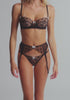 model is wearing an XS garter belt - black lulu garter belt