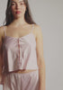 model is wearing an S short - pink dulcie short