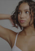 model is wearing an S panty - purple dream cotton pointelle bikini