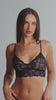 model is wearing an S panty - black the lace cheeky