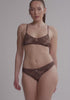 model is wearing an M panty - brown the lace rosette bikini