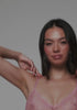 model is wearing an S slip - pink the lace slip