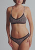 model is wearing an S panty - black,multi the micro lace trim thong