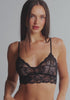 model is wearing an S panty - black the lace cheeky