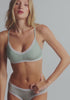 model is wearing an XS panty - green,multi the micro lace trim hipster