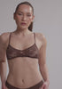 model is wearing an M panty - brown the lace rosette thong