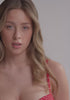 model is wearing an S bikini bottom - multi,red capri high leg bikini bottom