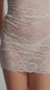 model is wearing an M slip - white the lace slip