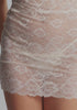 model is wearing an M slip - white the lace slip
