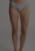 model is wearing an S panty - purple the micro lace trim thong