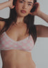 model is wearing an S panty - multi,pink the micro lace trim thong