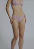 model is wearing an XS panty - pink whisper bamboo hipster