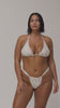 model is wearing an L bikini bottom-multi breeze cheeky bikini bottom
